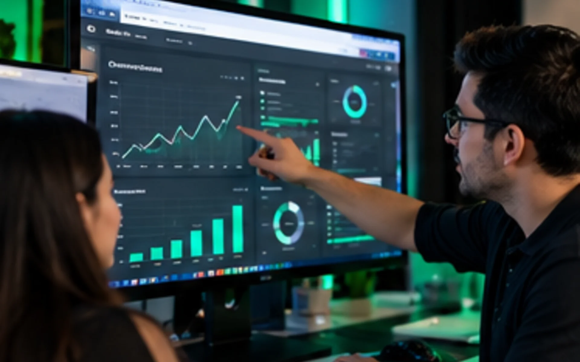 Equipo de Digital HMO analizando métricas de resultados en un dashboard